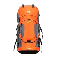Men Women Sports Outdoor Backpack 60L Hiking Bag with Rain Cover Hiking Backpack Daypack