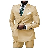 Classic Men's Suits Regular Fit 2 Piece Striped Business Tuxedos Wedding Grooms