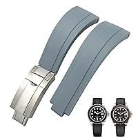 20mm 21mm Rubber Short Buckle Watchband Fit for Rolex Daytona Submariner Role OYSTERFLEX Yacht Master Small Wrist Silicone Strap