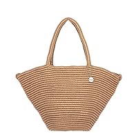 The Sak Calla Large Tote Bag in Crochet, Double Handle Straps, Bamboo