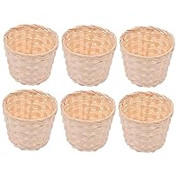 BESTOYARD 6pcs Bamboo Basket Wicker Small Basket