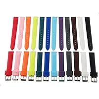 16mm (Set of 12) Rubber Watch Band/Strap (Quick Release Pins!) with Stainless Steel Buckle - Fit's All Watches!!!