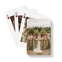 Custom Deck of Playing Cards with Photo,Bridesmaid Gift Custom Themed Playing Cards Gift for Couple & Wedding & Party & Loved Ones（Poker Size Deck）