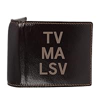 TV MA LSV - Genuine Engraved Soft Cowhide Bifold Leather Wallet