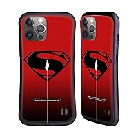 Head Case Designs Officially Licensed Justice League Movie Red and Black Flight Superman Logo Art Hybrid Case Compatible with Apple iPhone 14 Pro Max