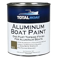 TotalBoat Aluminum Boat Paint for Canoes, Bass Boats, Dinghies, Duck Boats, Jon Boats and Pontoons (Olive Drab, Quart), 1 Quarts (Pack of 1)