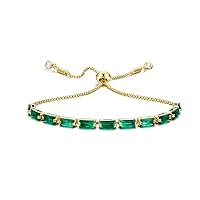 CASSIECA Bracelets for Womens Gold Silver Tennis Bracelets for Women Multi-Color Crystal Zirconia Slider Bracelets Ladies Womens Jewellery Birthday for Her with Box