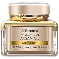 StBotanica Moroccan Argan Oil Day Cream With SPF 30 UVA/UVB PA+++, Daily Cream For a Glowing, Youthful Looking Complexion, 50 g