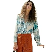 Silk Elegant Shirts for Women, Long Sleeve, Style Commute Blouses, Spring