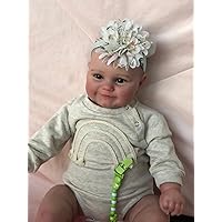 Pinky Realistic Reborn Baby Dolls 20 inches 50 CM Full Body Vinyl Silicone Girl Doll Anatomically Correct Lifelike Painted Hair Newborn Baby Dolls Toy for Kids Age 3+