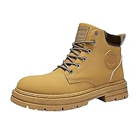 Men?s Hiking Boots Waterproof Leather Tooling Boots for Men, Breathable and Comfortable Lightweight Hiking Shoes