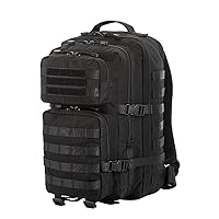 M-Tac Tactical Large Backpack 36L - 3 Day Molle Military Rucksack - Army Daypack Combat Bag (Black)