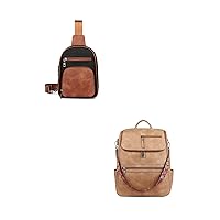 FADEON Sling Bags for Women and Laptop Backpack for Women