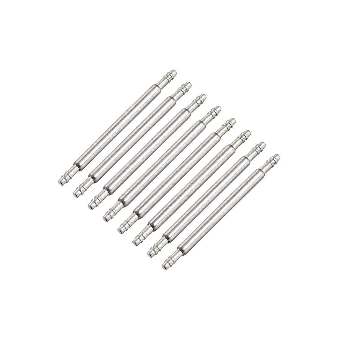 uxcell Spring Bar Pins - 19mm x 1.5mm x 0.8mm Double Fringe Stainless Steel Watch Band Pins Replacement Watch Lug Link Pins 8Pcs