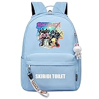 Skibidi Toilet Casual Daypack Lightweigh Graphic Travel Backpack Classic Waterproof Rucksack