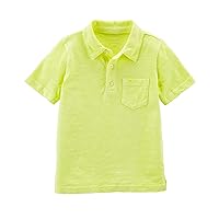 Carter's Baby Boys' Neon Garment-Dyed Slub Jersey Polo, 3 Months