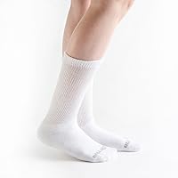 Ultra Soft Loose Fit Diabetic Socks for Men and Women, 3 Pairs, Crew