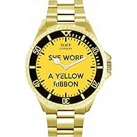 Football Fans She Wore A Yellow Ribbon Ladies Watch