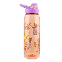 Disney Princess Icons Tritan Water Bottle Screw Top Lid, 28 Ounces