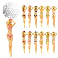 Golf Tees,Sexy Bikini Lady Golf Tees, 3 inch Durable Plastic Golf Ball Nails, Pin-up Girl Golf Tee, Home Golf Training Golf Accessories(6Pcs) (Multicolors)