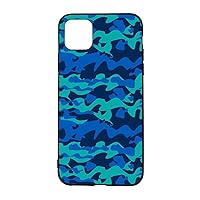 Blue Dolphin Camo Funny Phone Case Compatible for iPhone 11 Pro Max Slim Thin Protector Cover Cute