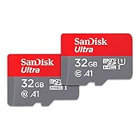 32GB (Pack of 2) Ultra microSDHC UHS-I Memory Card (2x32GB) with Adapter - SDSQUA4-032G-GN6MT [New Version]