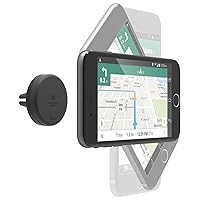 elago Magnetic Car Mount [Black] - [Frustration-Free Install][Compatible with Most Air Vents][2 Large Plates Included] - for All Smartphones