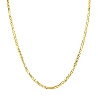 SZUL 14K Yellow Gold Filled 3.2MM Mariner Link Chain with Lobster Clasp