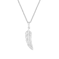 The Jewellery Stockroom Sterling Silver Feather Necklace
