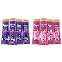 Body Wash for Women, Black Orchid & Patchouli Oil and Peony & Almond Blossom, Relaxing and Moisturizing Shower Gel, 20 fl oz, 4 Pack Bundle