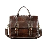 Men's Leather Briefcase Office Bags Genuine Leather Laptop Bags Totes Briefcase Handbags