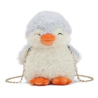 Ynport Novelty Chicken Purse for Women Cute Fluffy Penguin Sheep Animal Shoulder Bag Funny Cute Cartoon Crossbody bag