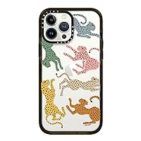 CASETiFY Impact iPhone 13 Pro Max Case [6.6ft Drop Protection] - Rainbow Cheetah by Megan Galante - Clear Black