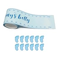 How Big Is S Belly Include S Belly Sign Measure And 12 Footprint Stickers Baby-Shower Guessing Gender Game S Belly Game