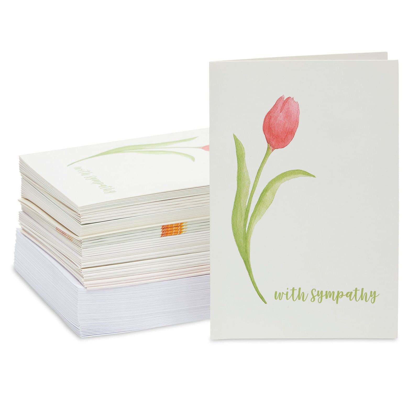 Best Paper Greetings 48-Pack of Bulk Sympathy and Get Well Cards Assortment Box with Envelopes with 12 Floral Designs, Blank On The Inside for Family, Friends, Coworkers (4x6 Inches)
