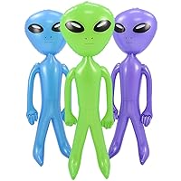 Inflatable 54.5 Inch Jumbo Alien Assorted Colors One Piece Per Order