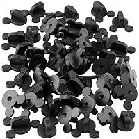 100x Disney Rubber Mickey Head Pin Backs - Compatible Mickey Mouse, Disney & Enamel Pins - Keep your pins safely secured - Keepers, Tie Tack, Lapel Brooch Pin Backing