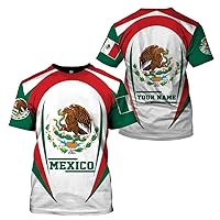 Personalized Mexico Jersey Men-Mexican Flag Shirt-Mexico Shirts for Men with Custom Name