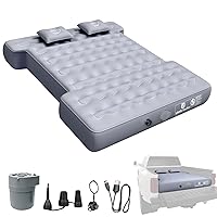 Umbrauto Truck Bed Air Mattress Truck Beds Inflatable Air Mattress for Outdoor with Pump & Carry Bag (Grey-Built-in Pump)