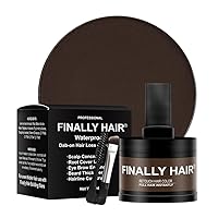 (Medium Brown) - Finally Hair Dab-on Hair Loss Concealer, Hairline Creator, Eye Brow Enhancer, and Beard Filler. for Thicker Hair use it First Then Apply Our Hair Fibres. (Medium Brown)