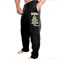 Novrain Men's Casual Stealing Christmas Jersey Sporty Sweatpant Black