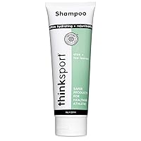 Thinksport Shampoo For Men & Women, All Ages | EWG Verified, Paraben-Free, Phthalate-Free | Clean, Nourishing, Moisturizing, Hydrating, For Hair & Body - Aloe & Tea Leaves, 8oz, 236.6 ML (TUSHAMPSAT)
