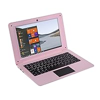 Windows 10 Portable Computer Laptop Mini 10.1 Inch 32GB Ultra Slim and Light Netbook Intel Quad Core PC HDMI USB Netflix YouTube for Children (Pink)