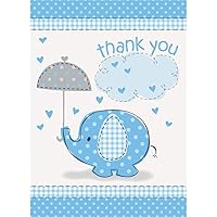 Unique Baby Elephant Thank You Cards, 5.5