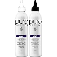 Violet Color Depositing Shampoo & Conditioner 8.5 Oz. Brightens and Tones Color Faded Hair Prevent Color Fade & Extend Color Service on Color Treated Hair Semi Permanent Hair Dye