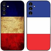 2 Pcs USA UK Britain England France Spain Germany Canda Australia Mexico Italy National Flag Printed TPU Silicon Gel Back Phone Case Cover for Samsung Galaxy A54 5G (France)