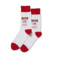 Hot Sox Mens Virgo Zodiac Crew Socks, Mens Shoe Size 6-12.5, White