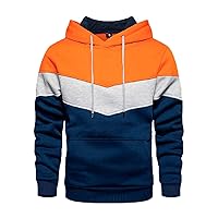 Hoodie 2023 and Winter Street Casual Sports Sweater Loose Side Seam Pocket Pocket Color Matching Youth Hooded