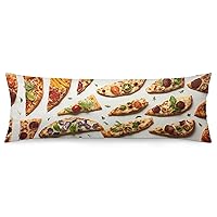 Body Pillowcase Funny Food Sausage Cheese Extra Large Pillowcase Slice Pizza Body Pillowcase Bed Large Soft Body Pillow Covers 20x54 Inches for Adults Pregnant Women for Adults Women Men