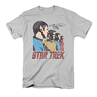 Trevco Star Trek-Federation Men - Short Sleeve Adult 18-1 Tee - Silver44; Small